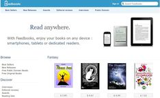 an image of a website page with books on the screen and other electronic devices in the background