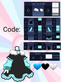 an animated image of a dress with the words code on it and hearts in the background