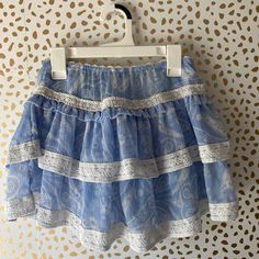 Never Worn!!! Blue Ruffle Skirt, Cute Feminine Outfits, Picture Perfect Smile, Swag Fits, Feminine Outfits, Urban Outfitters Skirt, School Fit, Dream List, Dream Aesthetic