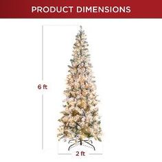 a christmas tree with white lights and snow on the branches is shown in this diagram