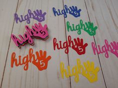 several different types of magnets with the words high, happy, highly and highly written on them