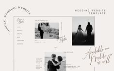 the wedding website has been designed to look like it is being used as a postcard