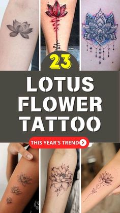 25 lotus flower tattoo designs that are perfect for every woman's body and arm