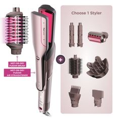 Build Your Own Shark® FlexFusion™ w/ Wet-or-Dry Fusion Brush & Air Straightener Wet-or-Dry Stylers - Shark Dry Curl, Hair 2025, Oval Brush, Blow Dry Hair, New Hair Growth, Straightening Brush, Wide Tooth Comb, Hot Tools, Heat Damage