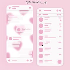 two cell phones side by side on a pink background with circles and dots in the middle