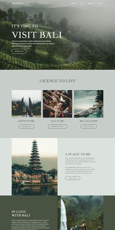 an image of a website design for a travel company