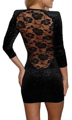 Little black dress - Fashion - Fashion - http://www.inews-news.com/fashion-magazine.html Black Dress Lace, Fashion Design School, Glamour Fashion, Lace Back, Dress Lace, Sheer Lace, Cute Fashion, Look Fashion, Passion For Fashion