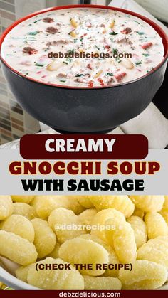 creamy gnocchini soup with sausage is an easy and delicious appetizer