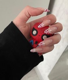 Marvel Nails, Paznokcie Hello Kitty, Kutek Disney, Punk Nails, Nagel Tips, Summery Nails, Casual Nails, Classy Acrylic Nails, Pretty Gel Nails