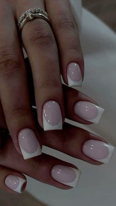 Classy Nail, Smink Inspiration, French Acrylic Nails, Acrylic Nails Coffin Short, Short Acrylic Nails Designs