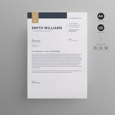 a letterhead with a gold stripe on the top and bottom, next to a white paper