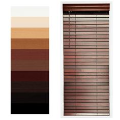 two different shades of brown and tan are shown next to each other on the same window