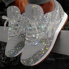 Women's Trainers Athletic Shoes Sneakers Bling Bling Shoes Sequins Bling Bling Sneakers Outdoor Daily Color Block Solid Colored Sequin Platform Flat Heel Round Toe Sporty Classic Casual Walking 2023 - $31.99 Glitter Tennis Shoes, White Platform Sneakers, Plateau Sneaker, Mesh Heels, Glitter Sneakers, Party Kleidung, Glitter Shoes, Mesh Shoes, Casual Heels