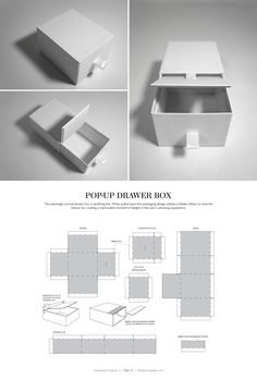 the box is open and ready to be put into its own packaging design, with instructions for