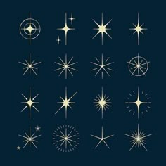 a collection of stars on a dark background