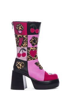 base Delias Clothing, Patchwork Boots, Patchwork Coat, Funky Shoes, Shoes Pink, Boot Brands, Dream Shoes, Fashion Shop, Platform Boots