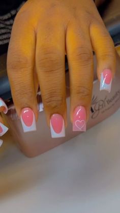 French Tip Overlay Nails, Pink Tip Nails, Nails Trending