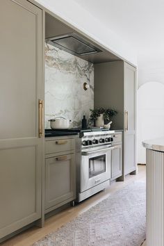 the kitchen is clean and ready to be used as a place for cooking or baking