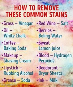 how to remove these common stains