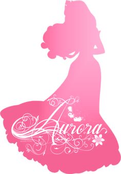 the silhouette of a woman in a pink dress