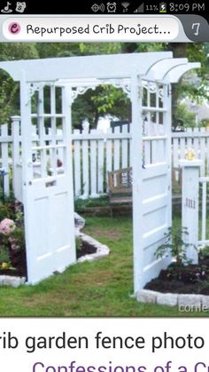 two pictures of different types of garden gates