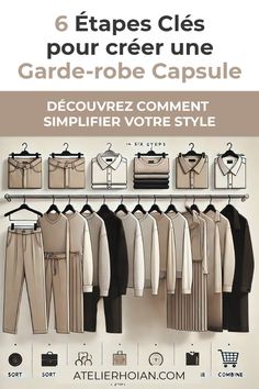 Fashionistas, connaissez-vous le concept phare de la garde-robe capsule. Finis les matins galère devant votre placard ! Je vais vous montrer comment avoir un dressing au top, qui vous fera économiser du temps, de l’énergie et de l’argent. Allez, on plonge dans les 6 étapes pour créer votre garde-robe capsule !  #style #fashion Dressing Capsule, Capsule Style, Casual Chic, Style Fashion, Flash, Couture