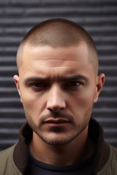 A forward-swept buzz cut is best for triangle face shapes and offers a youthful look. This style involves brushing the top use of your hair forward, giving a sense of motion. Click here to check out more best buzz cut hairstyles for men right now.