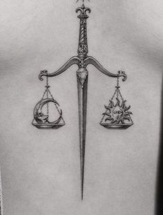 Engrave Tattoo, Scales Of Justice Tattoo, Nemesis Tattoo, Antique Tattoo, Justice Tattoo, Luna Tattoo, Blade Tattoo, Libra Tattoo