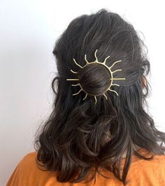 Metal Hair Pin, Sun Themed Clothes, Sun Hair Accessories, Sun Aesthetic Clothes, Hobbit Cosplay, Sun Aesthetic, Hair Accessories Pins, Boring Hair, Haircuts For Medium Hair