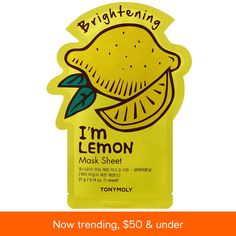 in stock Lemon Face, Lemon Mask, Lemon Face Mask, Brightening Face Mask, Essence Water, Alat Makeup, Peach And Lily, Mask Sheet, Sheet Masks