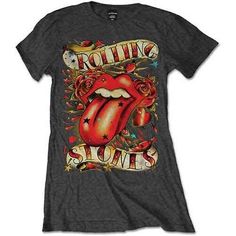 #ad Great shopping ideas for The Rolling Stones Women's Tongue & Stars T-Shirt, Grey, Medium, Fashion womens top Band Merchandise, Screen Printing Designs, Ladies T Shirt, Hoodie Girl, Tee Dress, Quality T Shirts, Rolling Stones, Fashion Tees, Unisex Fashion