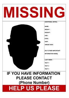 a missing poster with the words, if you have information please contact phone number reward $ 3