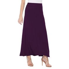 This women's maxi skirt is the perfect addition to any casual wardrobe. It is available in a range of sizes from small to 3XL, ensuring a comfortable fit for a variety of body types. The skirt is made in the USA, ensuring a high level of quality and attention to detail. The skirt features a unique design that combines a solid color with a playful polka dot print. The polka dots add a touch of whimsy to the skirt, while the solid color keeps it grounded and versatile. The result is a skirt that c Moa Collection, Solid Skirt, High Waisted Maxi Skirt, Womens Maxi Skirts, Long Maxi Skirts, Work Wear Women, Womens Basic, Long Maxi, Dot Print