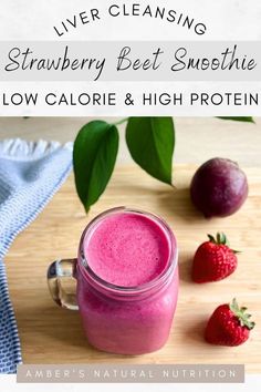 Strawberry Beet Smoothie - Low Fat, Low Calorie & High Protein...