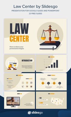 law center powerpoint presentation template