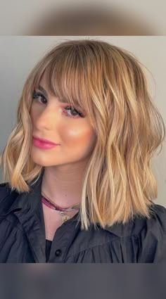 Lob Haircut With Bangs, Long Bob With Bangs, Lob With Bangs, Layered Wig, Bob Hairstyles With Bangs, Bob Haircut With Bangs, Long Bob Haircuts, Lob Hairstyle, Lob Haircut