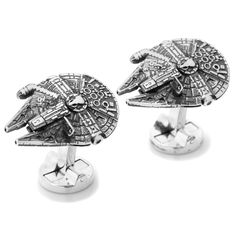 Every Star Wars fan will appreciate the fine details captured in our 3D Millennium Falcon Cufflinks. Look very closely and you might even spot a tiny Chewbacca getting ready to fly in the cockpit. Features a round swivel backing stamped with the Rebel Alliance logo on the reverse side. Experience the Force with our expertly crafted plated base metal cufflinks. They are built to withstand the tests of galactic events, infused with Jedi wisdom, and ready to accompany you on interstellar missions. Officially licensed by Lucasfilm LTD. Alliance Logo, Personalization Mall, Sock Storage, Magic Wallet, Bullet Journal Mood Tracker Ideas, Wooden Bow Tie, Star Wars Merchandise, Millennium Falcon, Round Logo