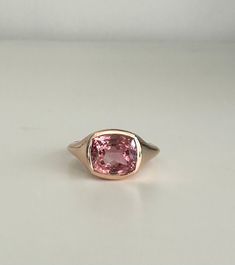 Introducing this bold 4.45ct tourmaline signet statement ring a symbol of empowerment and confidence.  Pink tourmaline is associated with emotional healing and promotes self-balance, attracts love and opens the heart chakra. It encourages self-acceptance, self-worth, and self-esteem, making it a beneficial stone for personal growth and empowerment.  This is one of a kind ring, available for immediate delivery in size 7 1/2US, can be resized, please advise on your size at checkout.  Metal:  Genui Pink Tourmaline Ring, Signet Rings, Magical Jewelry, Jewelry Fashion Trends, Peridot Gemstone, Tourmaline Ring, Self Worth, Pink Gemstones, Pink Ring