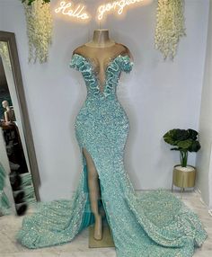 Vintage Prom Dresses, Bridal Reception Dress, Prom Dresses Sparkly, Mermaid Gown Prom, Celebrity Inspired Dresses, Light Blue Prom Dress, Gorgeous Prom Dresses, Prom Girl Dresses