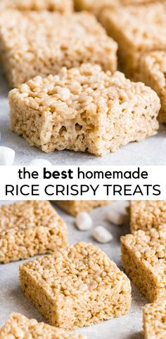 the best homemade rice crispy treats are made with only 3 ingredients and no butter