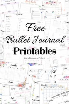 Journal Printables Templates, Free Bullet Journal Printables, Get Your Life Organized, Journal Printables Free, Daily Bullet Journal, Simple Daily Planner, Free Planner Templates, Daily Planner Printables Free, Weekly Planner Free Printable