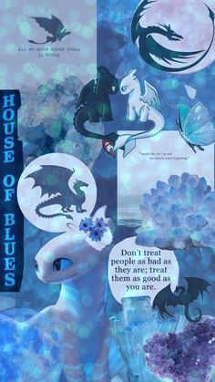 an artistic collage with dragon images and words