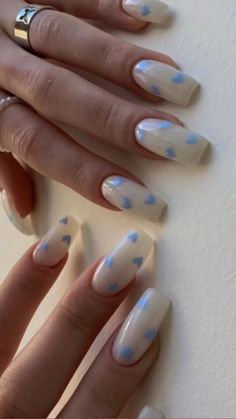 Unghie Sfumate, Casual Nails, Her Nails, Soft Nails, Blue Nail