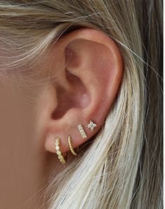 4-in-a-box - Andcopenhagen.dk Third Piercing Earrings, Eat Piercings, Ear Stacks, Earring Stacks, Earring Stack