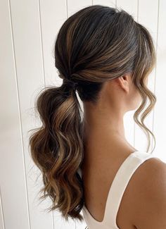 Ponytail Bridal Hair, Ponytail Haircut, Wedding Ponytail Hairstyles, Wedding Ponytail, Pony Hairstyles, High Ponytail Hairstyles, Long Hair Ponytail, Ponytail Hairstyles Easy, Wedding Guest Hairstyles