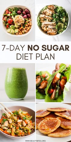 7-Day No Sugar Challenge and Meal Plan (Gluten Free) - Beauty Bites Sugar Free Diet Plan, No Sugar Challenge, Sugar Challenge, Gluten Free Beauty Products, Beauty Bites, Anti Inflamatory, Sugar Diet, Breakfast Recipes Sweet, Sugar Free Diet