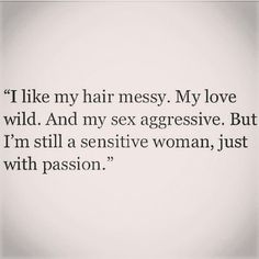 an image of a woman with a quote on it that says, i like my hair messy