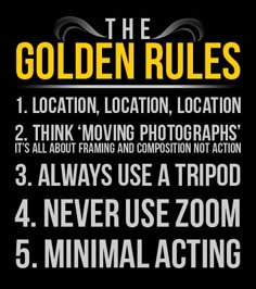 the golden rules poster with instructions for how to use them in your photography business or home