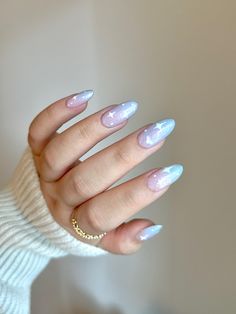 Stardust Nails, Bts Inspired Nails, Starry Night Nails, Starry Nails, Gender Reveal Nails, Night Nails, Concert Nails, Sky Nails