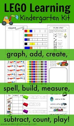 the lego learning printables for kids to learn how to build and use them